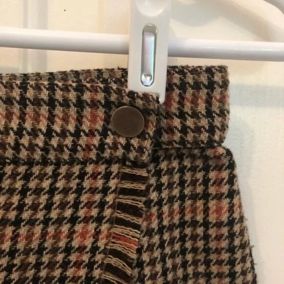 Urban Outfitters Plaid Houndstooth Wrap Mini Skirt - Picture 5 of 7